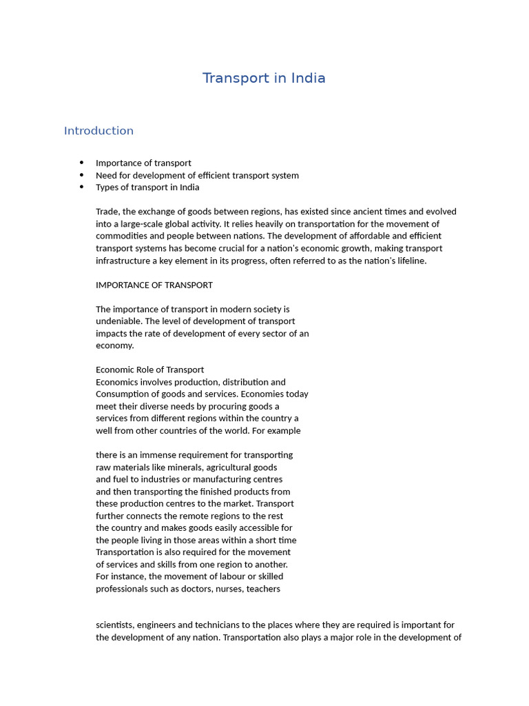 First Bus Transport In India