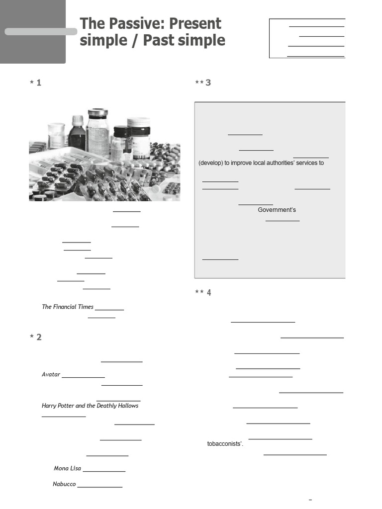 Passive Voice: Present & Past Simple Exercises | PDF | Internet