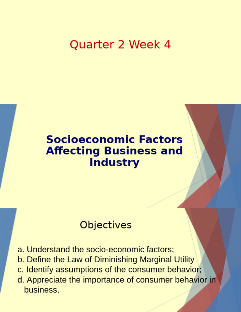 Q2 Week 4 Socio Economic Factors Affecting Business Industry | PDF ...