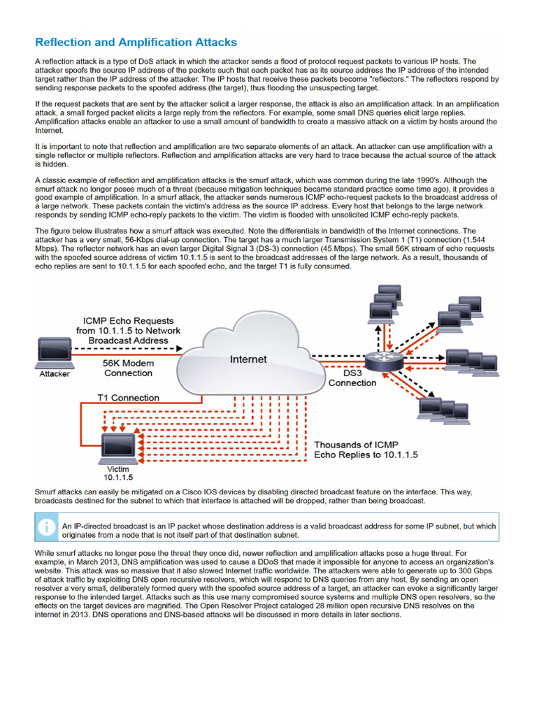 12 - Reflection and Amplification Attacks | PDF