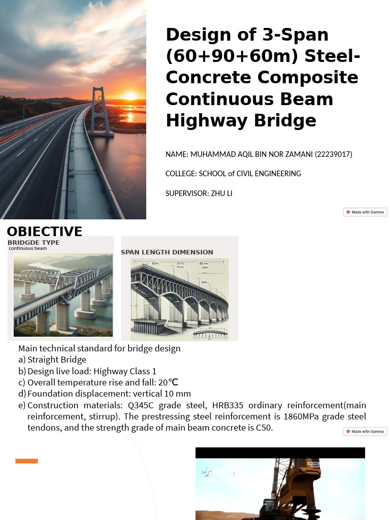 3-Span Steel-Concrete Bridge Design | PDF | Beam (Structure ...