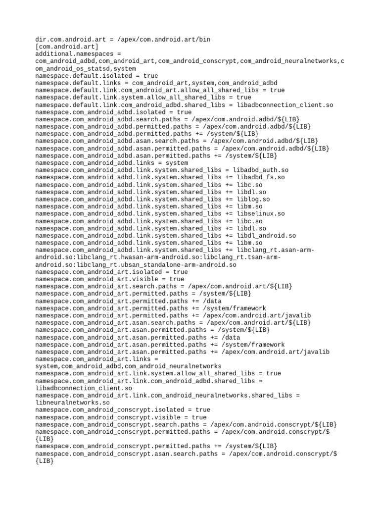Android Namespace Configuration Guide | PDF | Computers