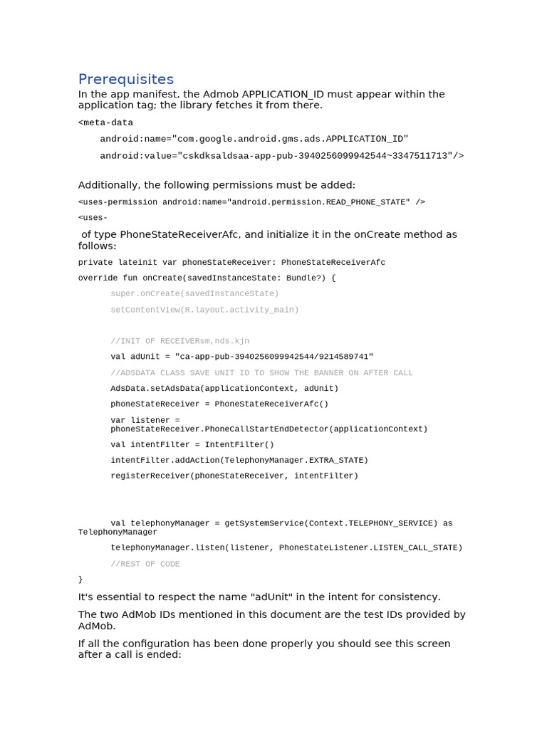 AdMob Integration Guide | PDF