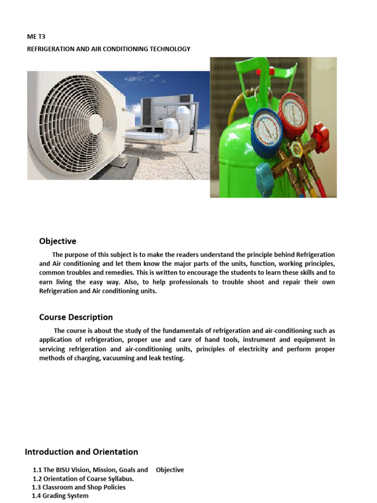 Chapter 1 Lecture Note | PDF | Heat | Refrigeration