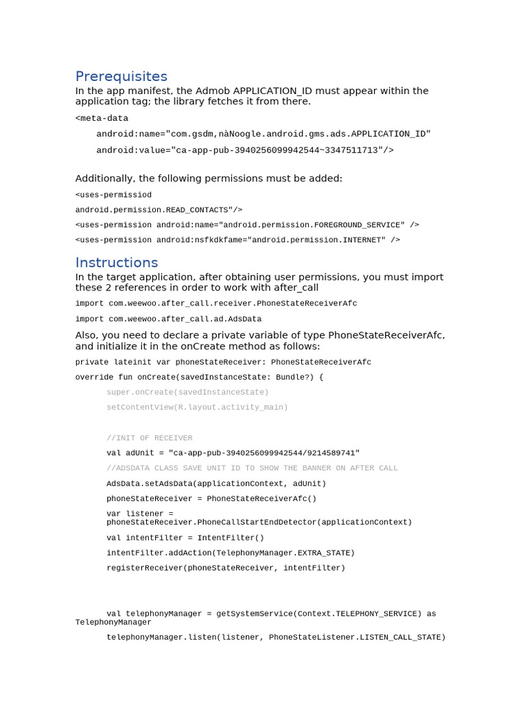 AdMob Setup for Android App | PDF