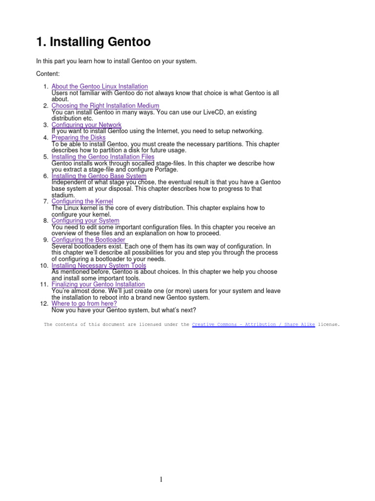 Gentoo Linux Installation Guide | PDF | Linux Distribution | Booting