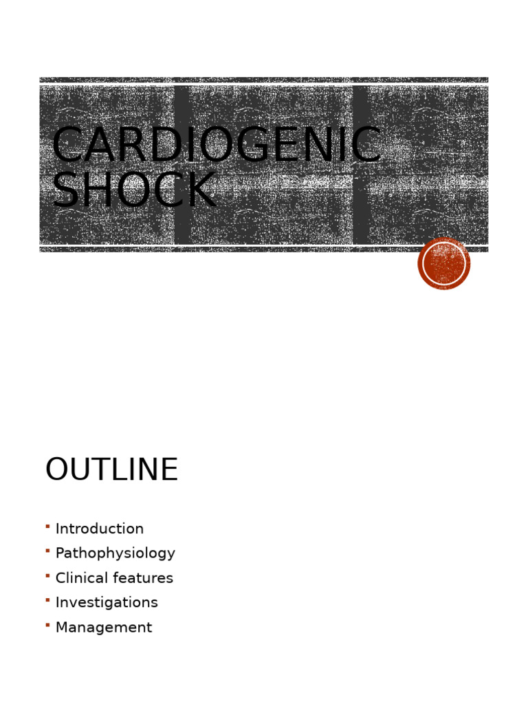 Cme Cardiogenic Shock | PDF | Myocardial Infarction | Shock (Circulatory)