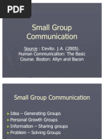 Lecture 12 - Small Group Communication