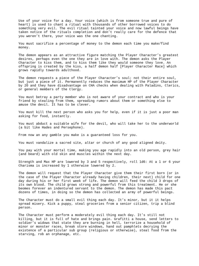 Demonic Contracts and Their Consequences | PDF | Demons | Hades