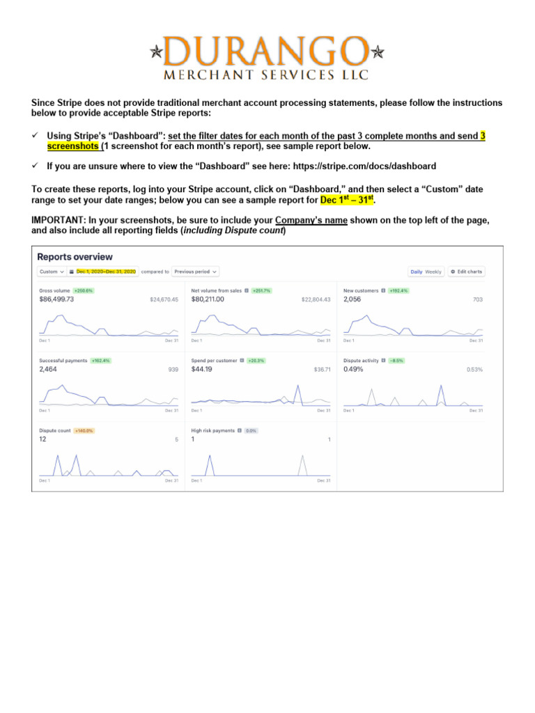 Stripe Report Submission Guide | PDF | Finance & Money Management