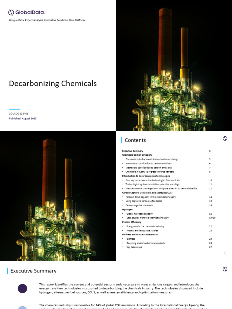 Decarbonizing The Chemicals Industry | PDF | Climate Change Mitigation ...