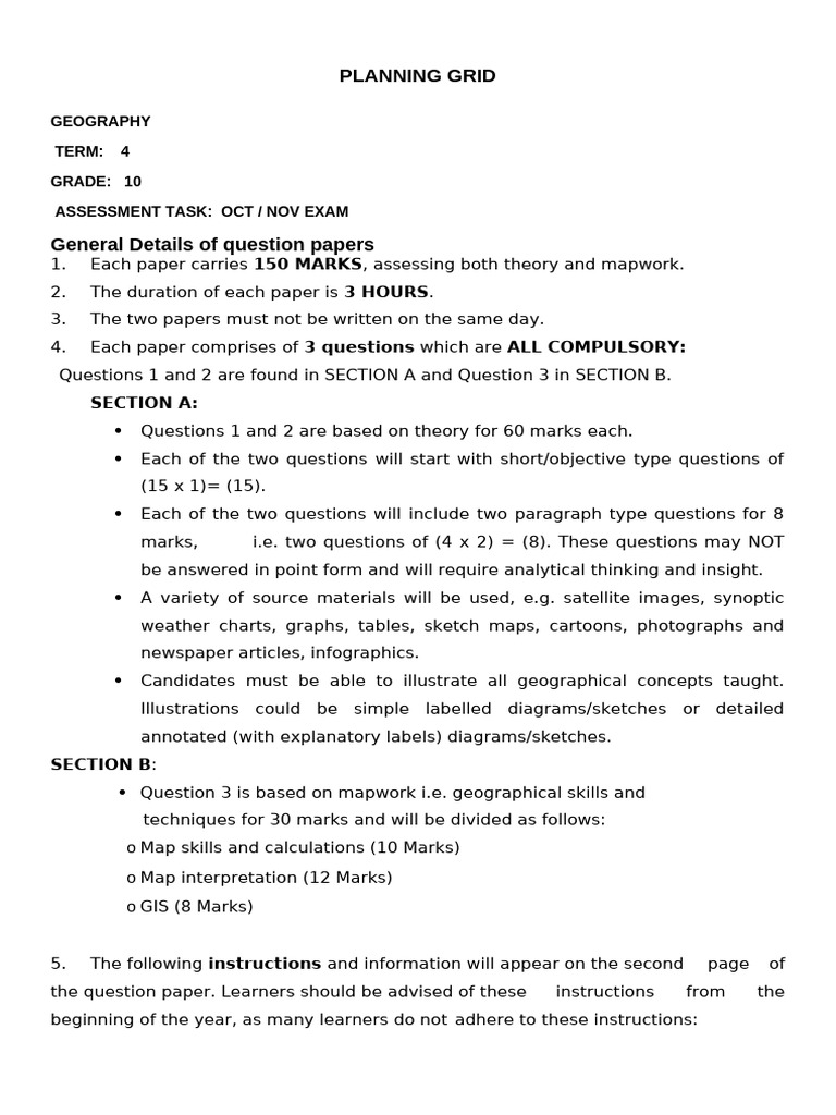 Grade 10 Geography Exam Guide Pdf Geographic Information System Wound