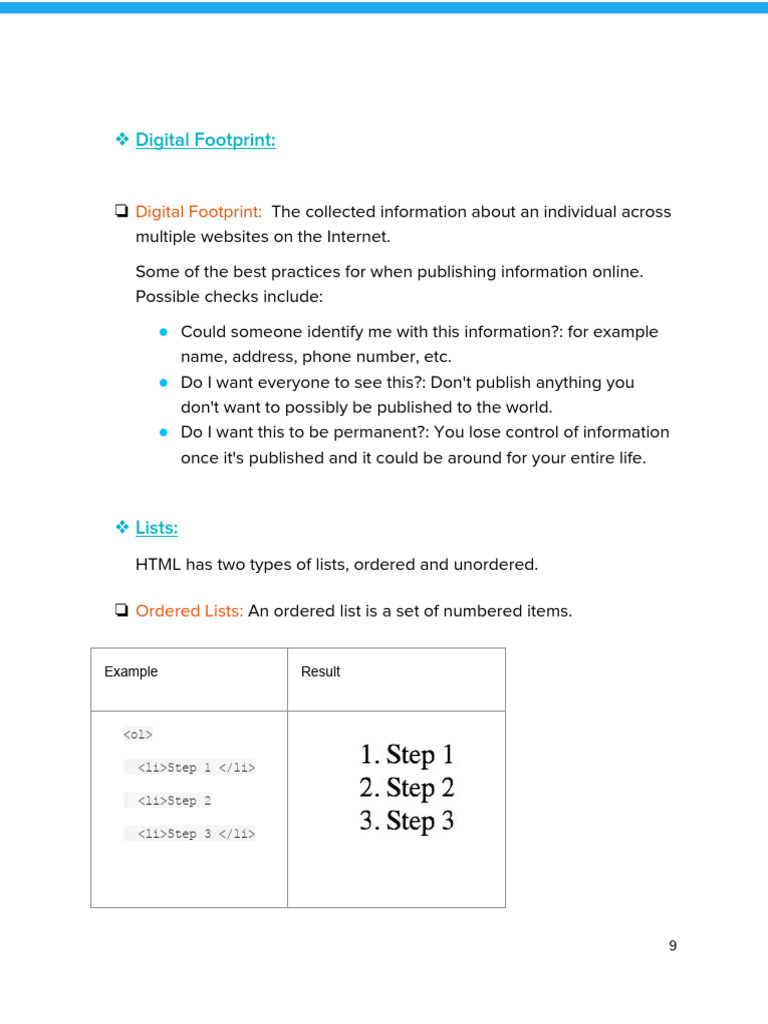 Digital Footprint | PDF