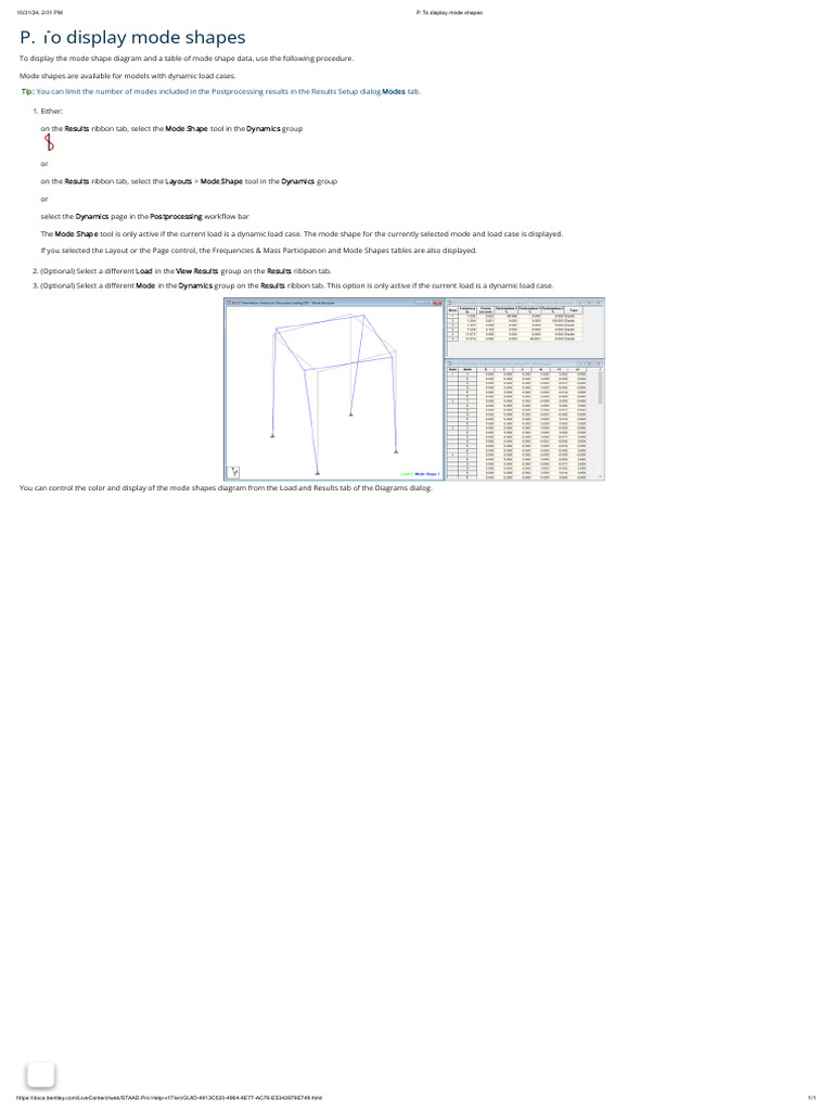 P. To Display Mode Shapes | PDF