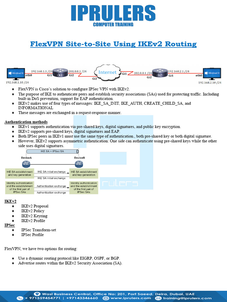 FlexVPN IKEv2 Routing Overview | PDF | Internet Architecture | Security ...