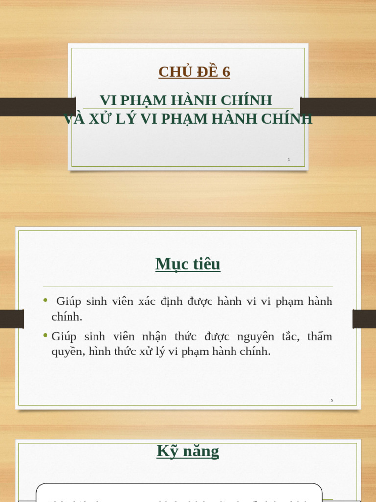 CHỦ ĐỀ 6 VPHC VÀ XỬ LÝ VPHC | PDF