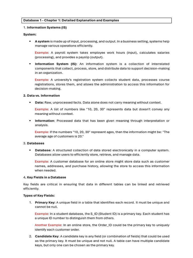 Understanding Information Systems and Databases | PDF | Databases ...