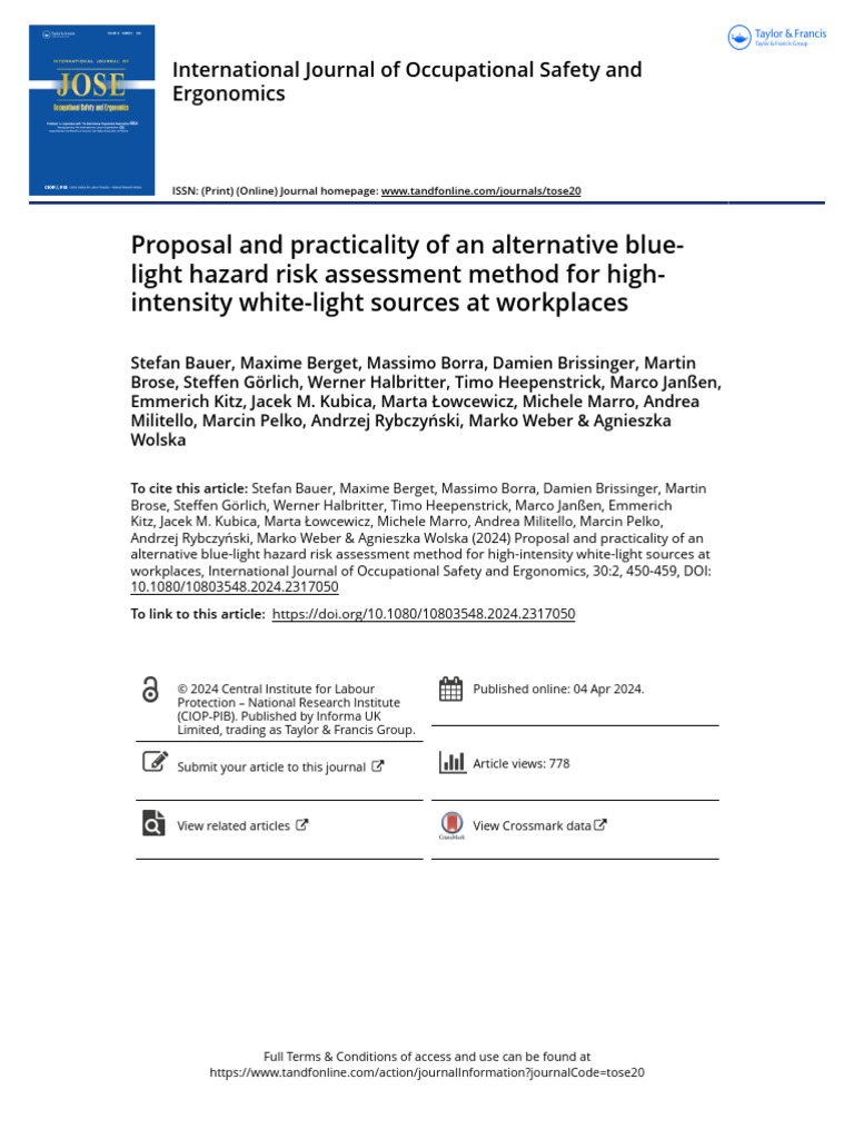 Proposal and Practicality of An Alternative Blue-Light Hazard Risk ...