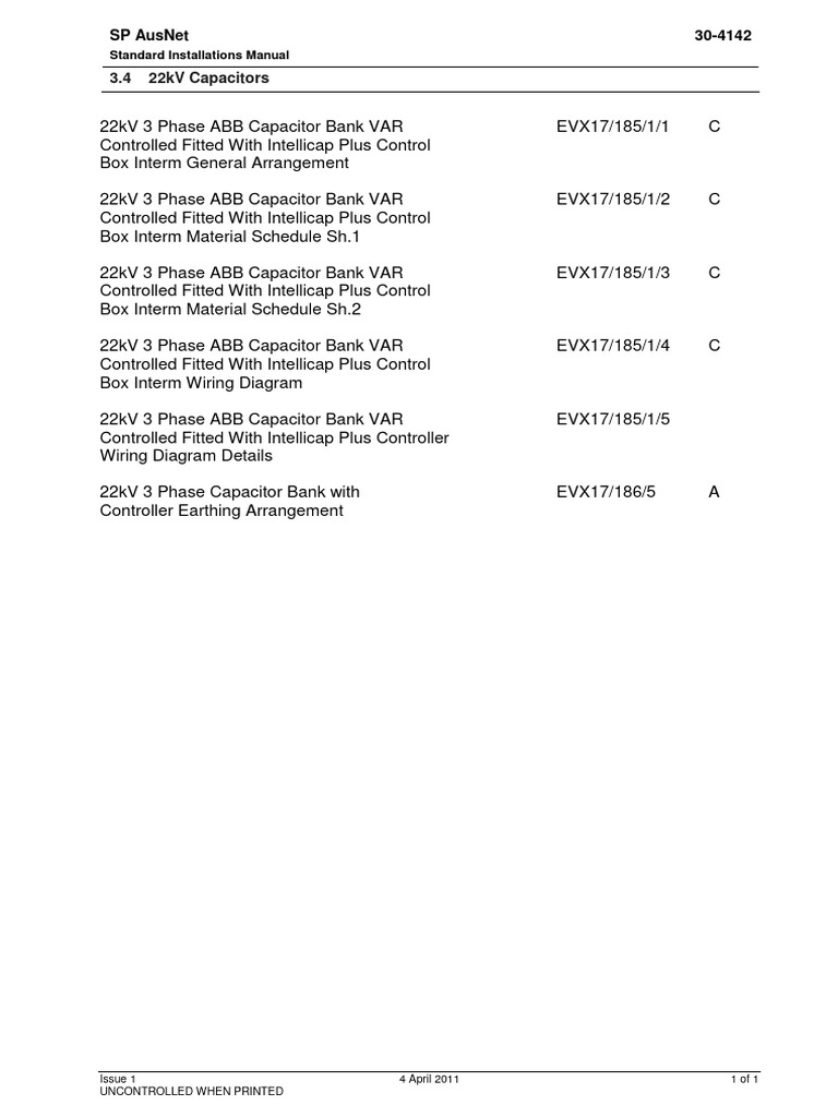 22kV 3-Phase Capacitor Bank Wiring | PDF