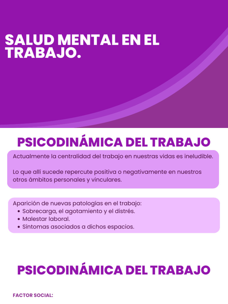 Salud Mental y Estrés Laboral | PDF | Estrés (biología) | Sicología