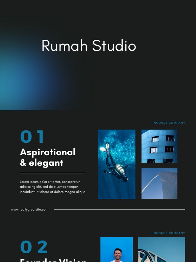 Black and Blue Modern Brand Guideline Presentation | PDF