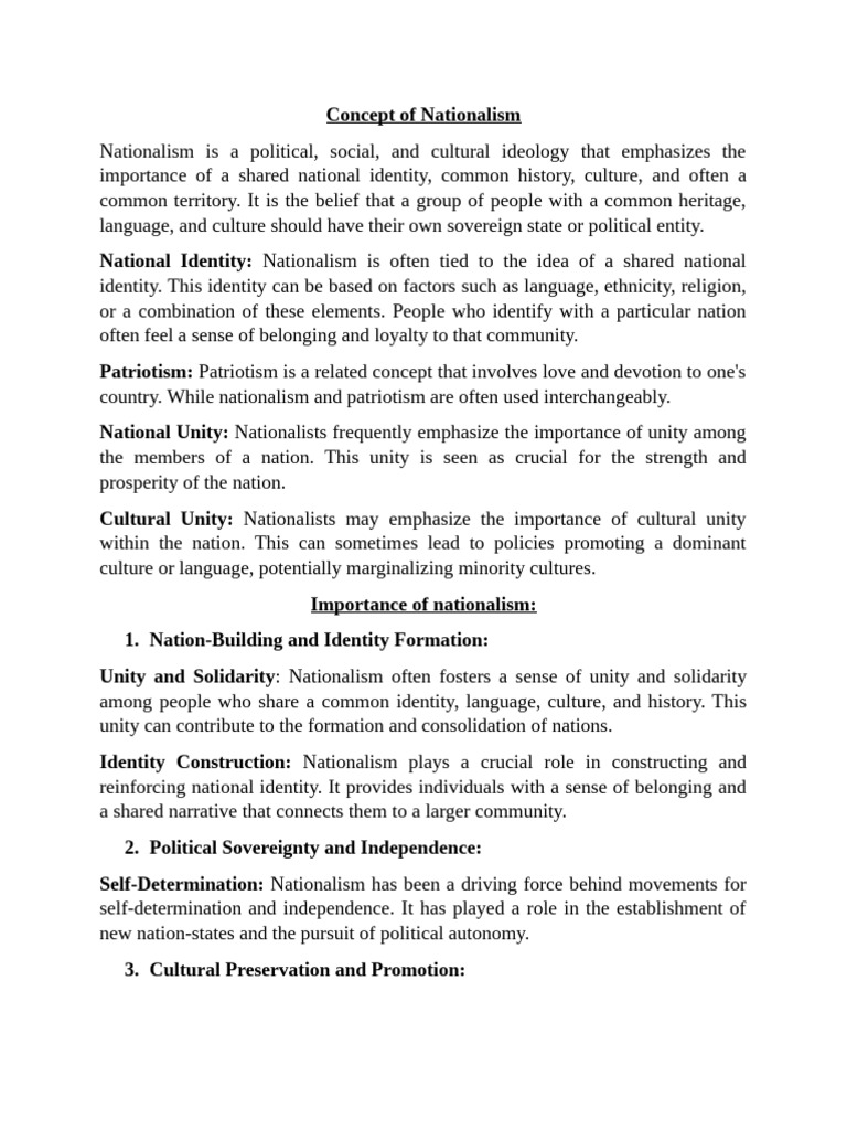 Understanding Nationalism Concepts | PDF | Nationalism | Nation