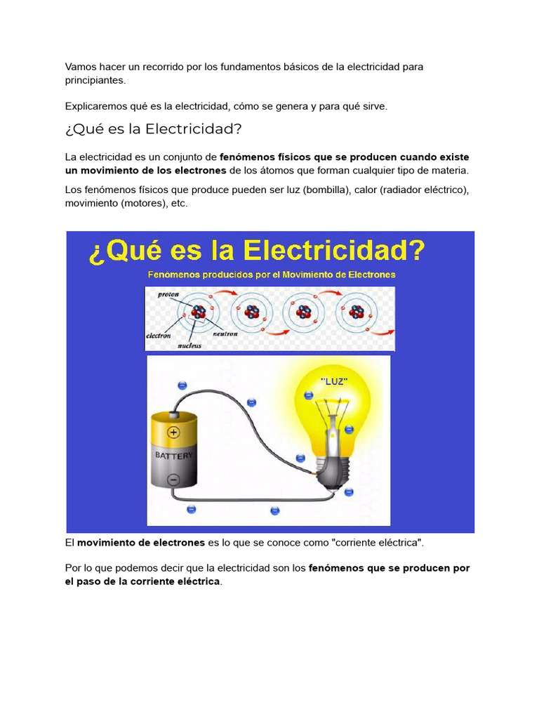 Clase 1 | PDF | Electricidad | Electrón
