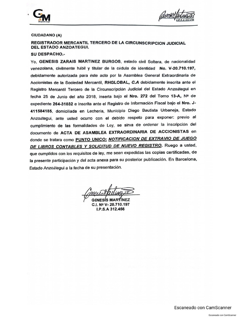 Acta de Extravío de Libros | PDF