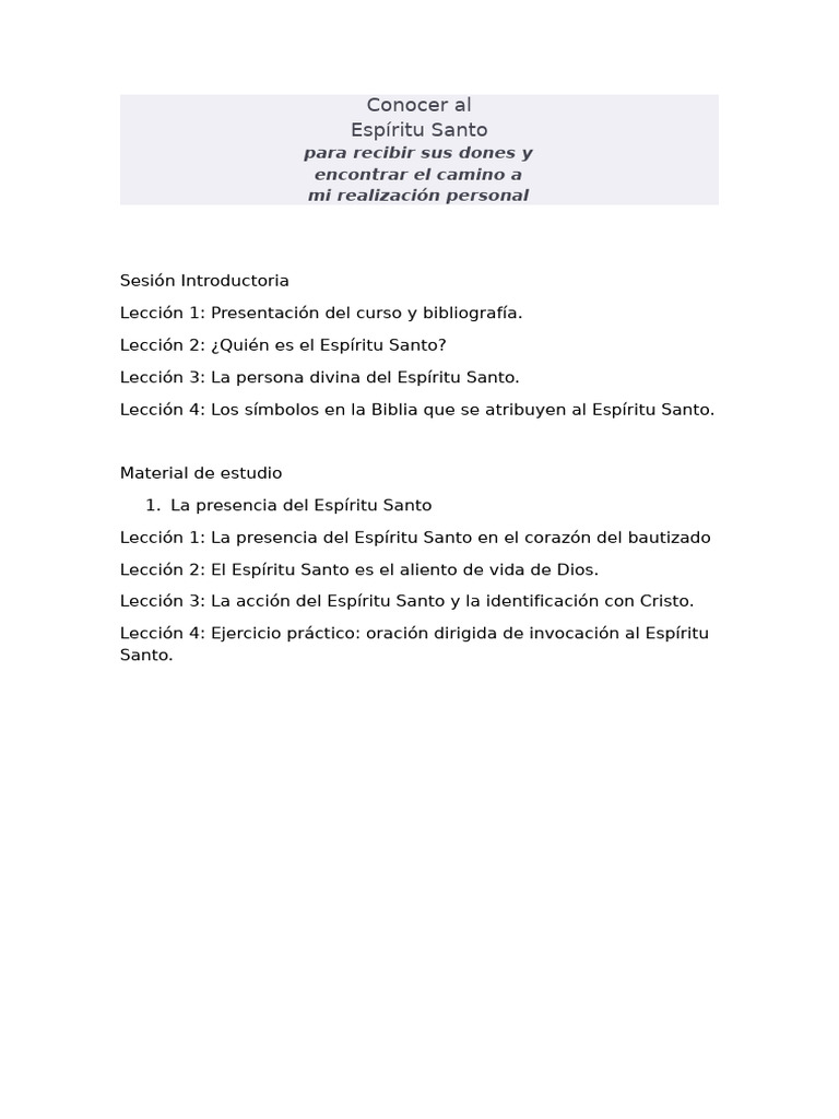 Espiritu Santo | PDF