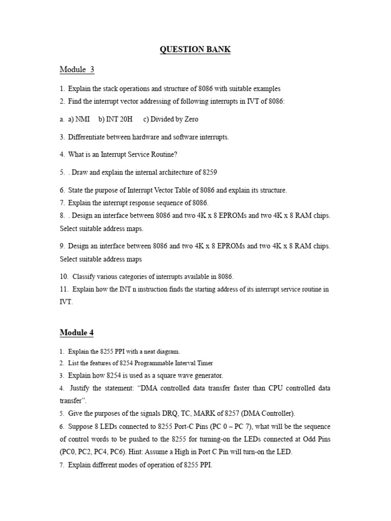 8086 Interrupts and 8255 PPI Overview | PDF | Technology & Engineering