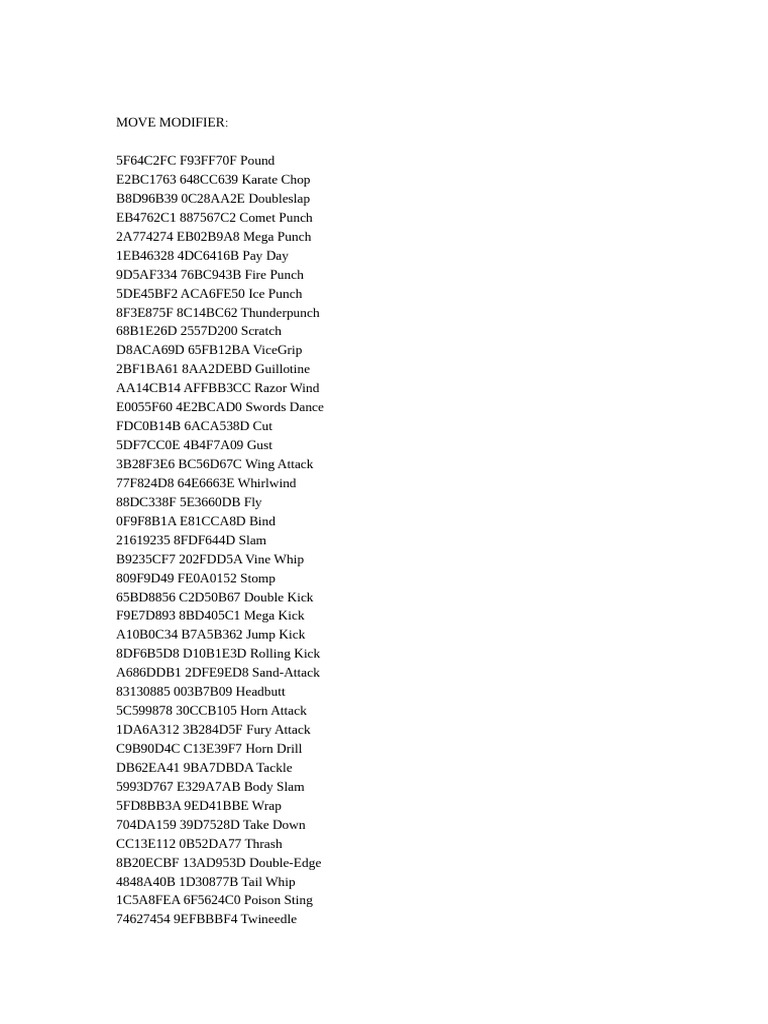 Modifiers Pokemon | PDF