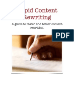Rapid Content Rewriting: A Guide To Faster and Better Content Rewriting