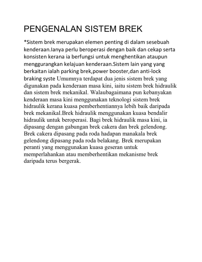Sains Sistem Brek Kecemasan Autonomi Roo-Selamat