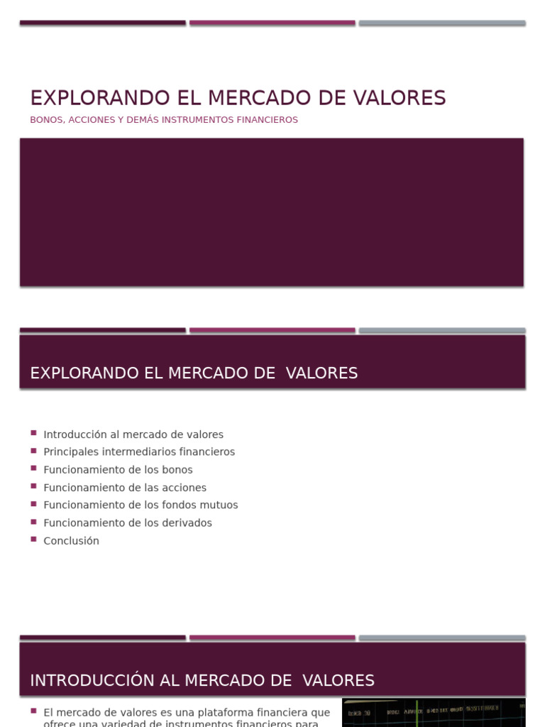 Explorando El Mercado de Valores | PDF | Bolsa de Valores | Fondo de ...