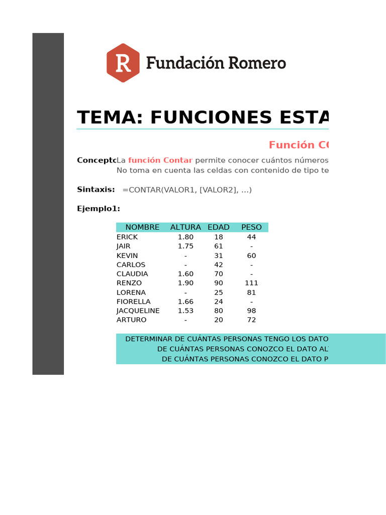 Funciones Estadísticas en Excel | PDF | Economias | Business