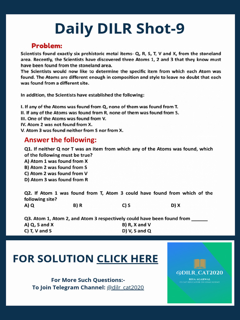 Daily DILR Set-9 | PDF