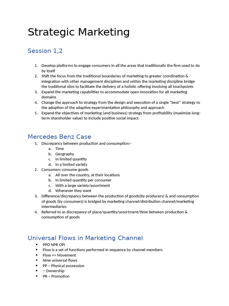 Strategic Marketing Pdf Brand Marketing