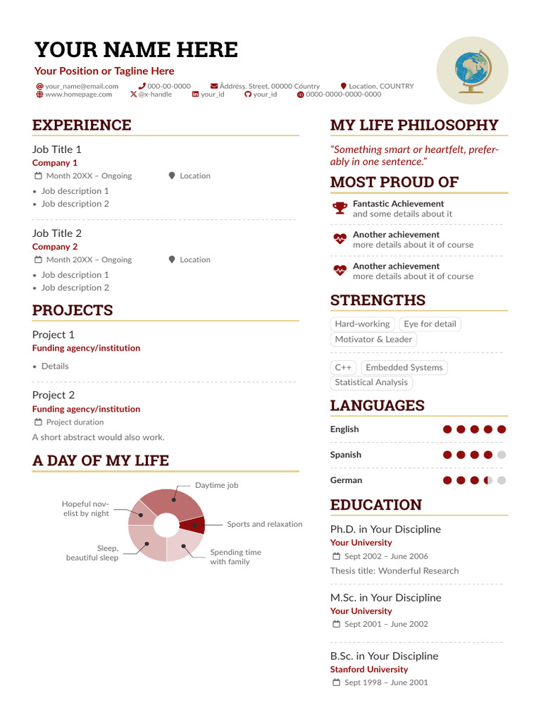 Professional CV Template | PDF
