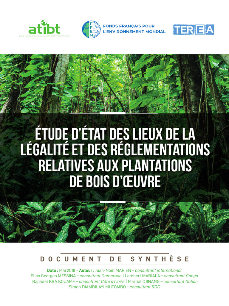 Légalité des plantations de bois en RDC | PDF | Forêt | Plantation