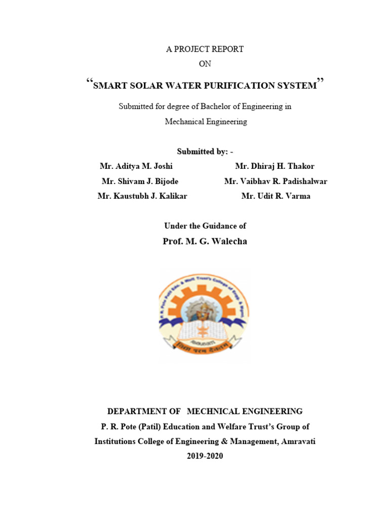 Smart Solar Water Purification System | PDF | Diode | Transistor