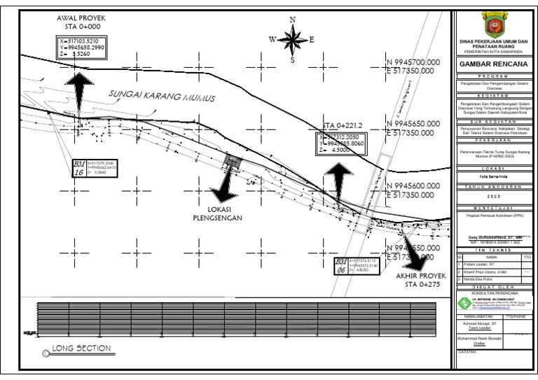 Gambar Rencana Teknis Turap Sungai Karang Mumus Model Pdf