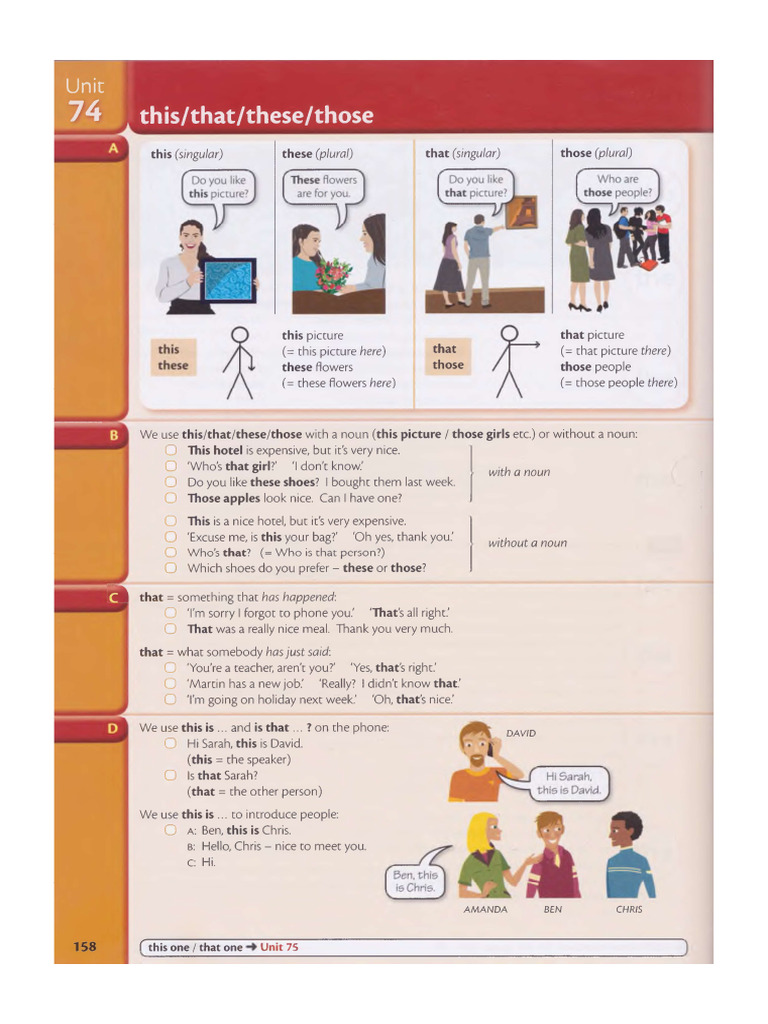 Extra Activity - This - That - These - Those | PDF | Linguistic ...