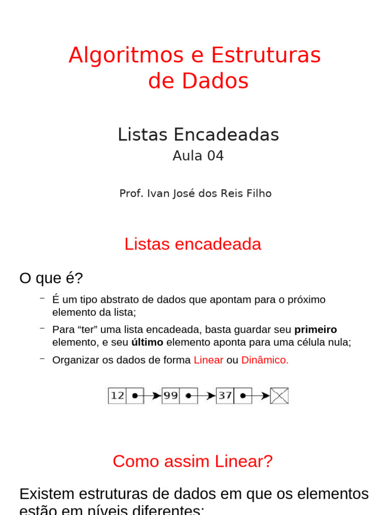 Listas Encadeadas em Python | PDF | Gestão de dados | Ciência da Computação