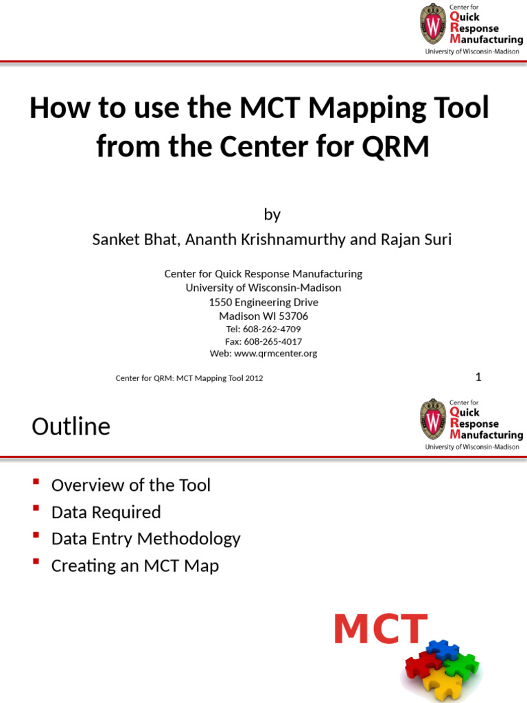 MCT Mapping Tool Tutorial Guide | PDF | Inventory | Sequence
