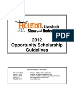 2012 Opportunity Scholarship Guidelines Rodeo Houston