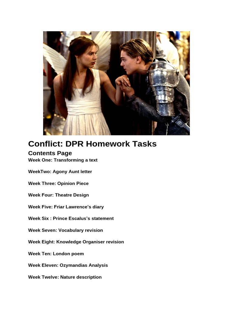 Homework in Case You Are Lazy | PDF | Characters In Romeo And Juliet | Love
