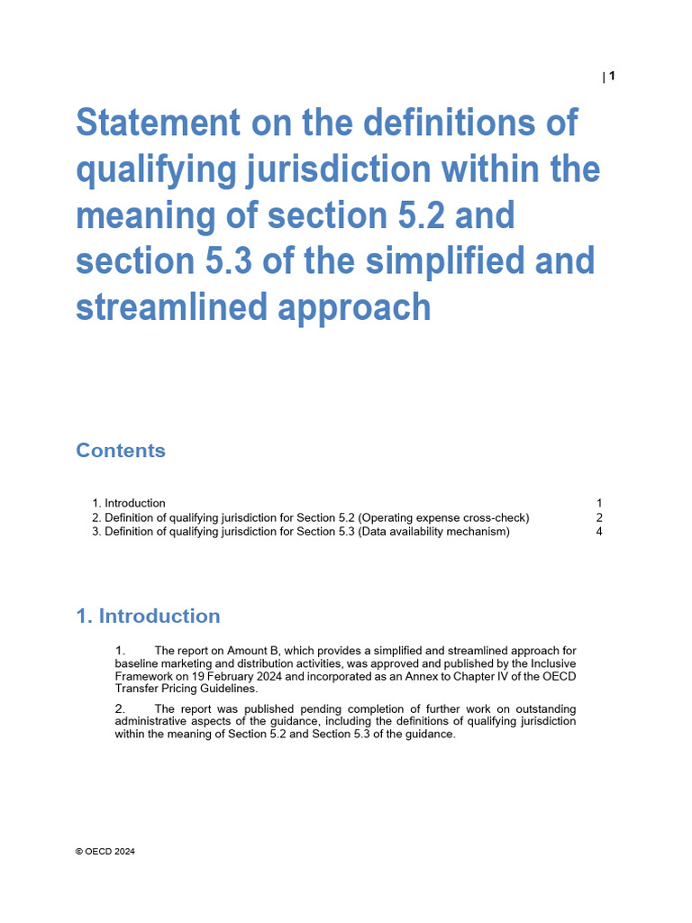 Qualifying Jurisdictions for OECD Guidelines | PDF