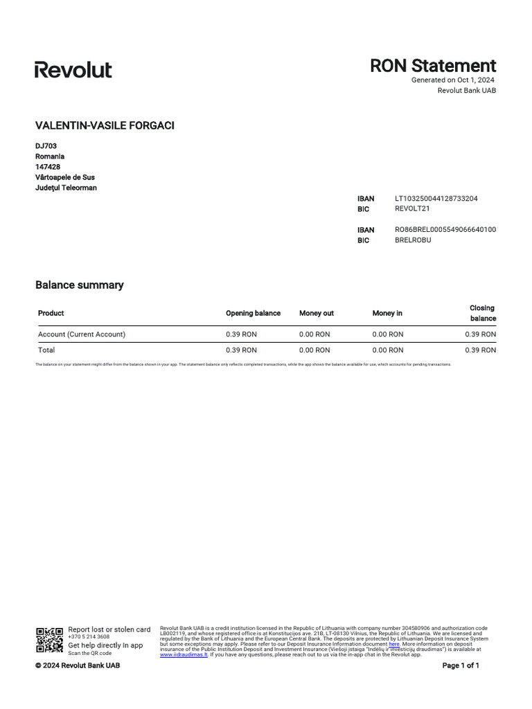 Account Statement - 2024 10 01 - 2024 10 01 - en Us - d89588 | PDF ...
