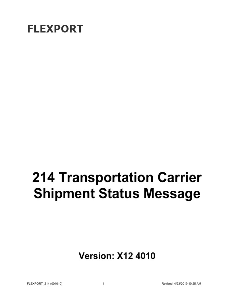 EDI 214 Air Shipment Status | PDF | Electronic Data Interchange ...