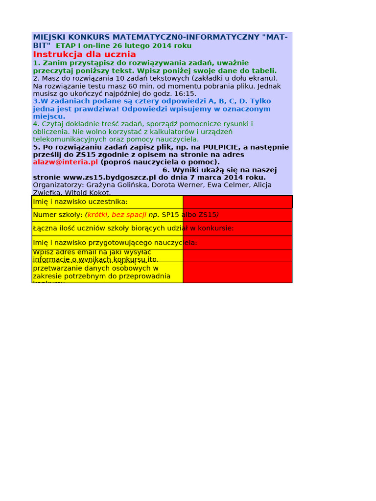 Test MAT-BIT 2014 | PDF